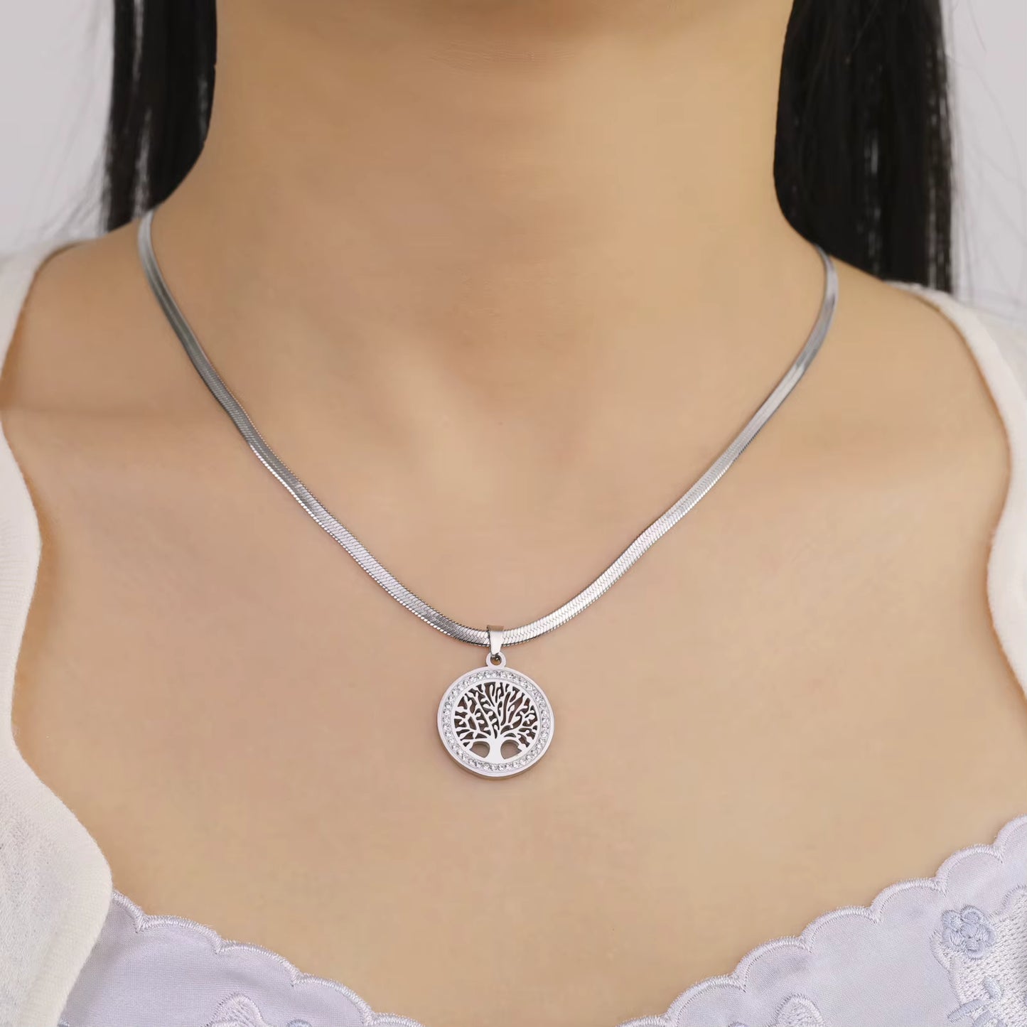 Collier-Arbre-De-Vie-Argent-pour-femmes