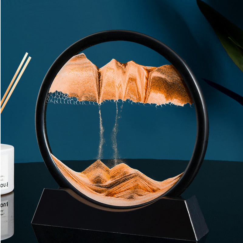 sablier 3D en verre rond | SANDRAIN™