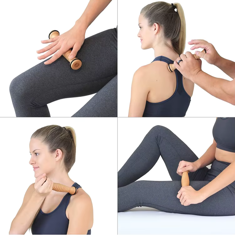 Rouleau de massage Cellulite En Bois | ZenRelief™