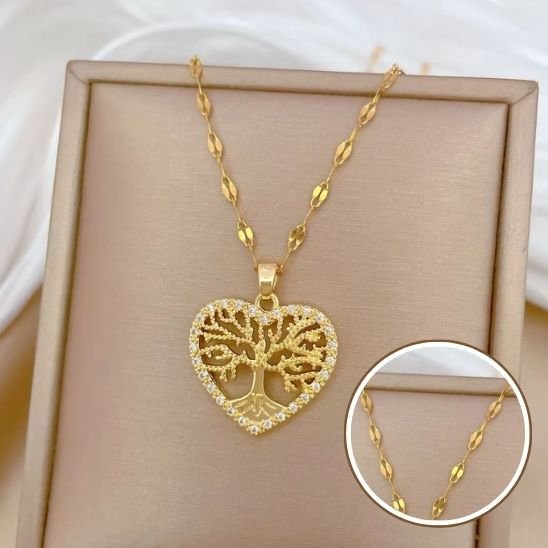 Collier arbre de vie cœur