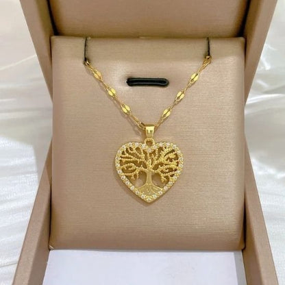 Collier arbre de vie cœur