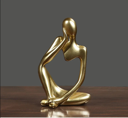 figurine-yoga-décoration-dorée