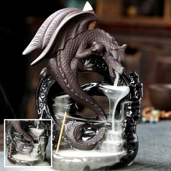 Porte encens à reflux Dragon