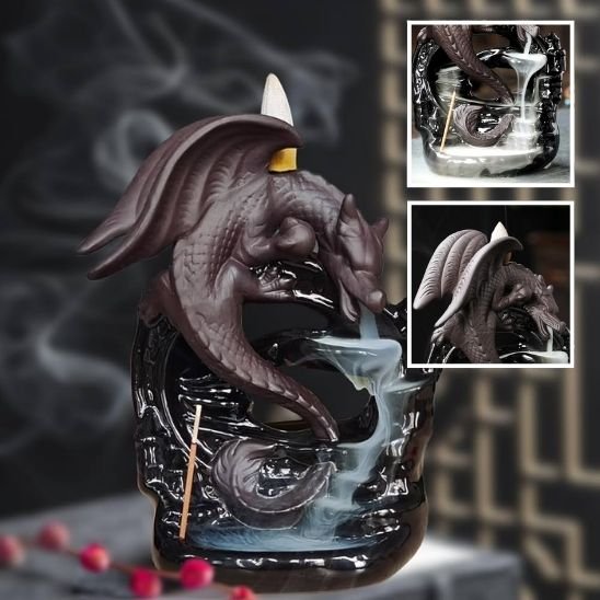 Porte encens à reflux Dragon