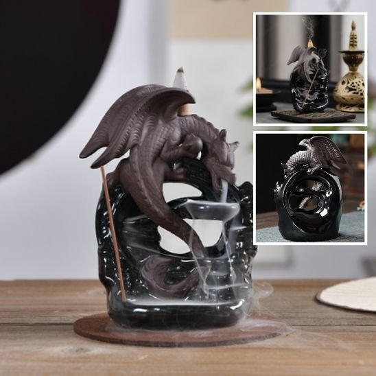 Porte encens à reflux Dragon
