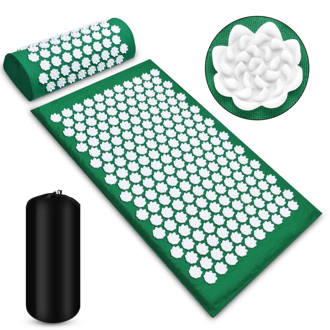 tapis-de-massage-rembourré-massage-vert